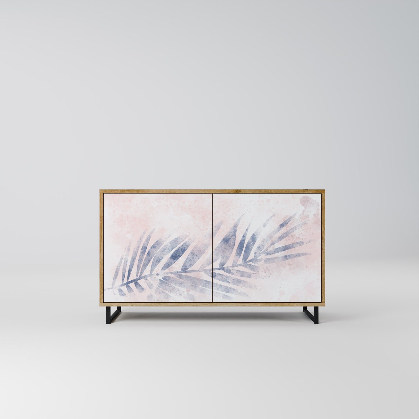 Credenza TIMELESS FLOAT a 2 ante effetto rovere
