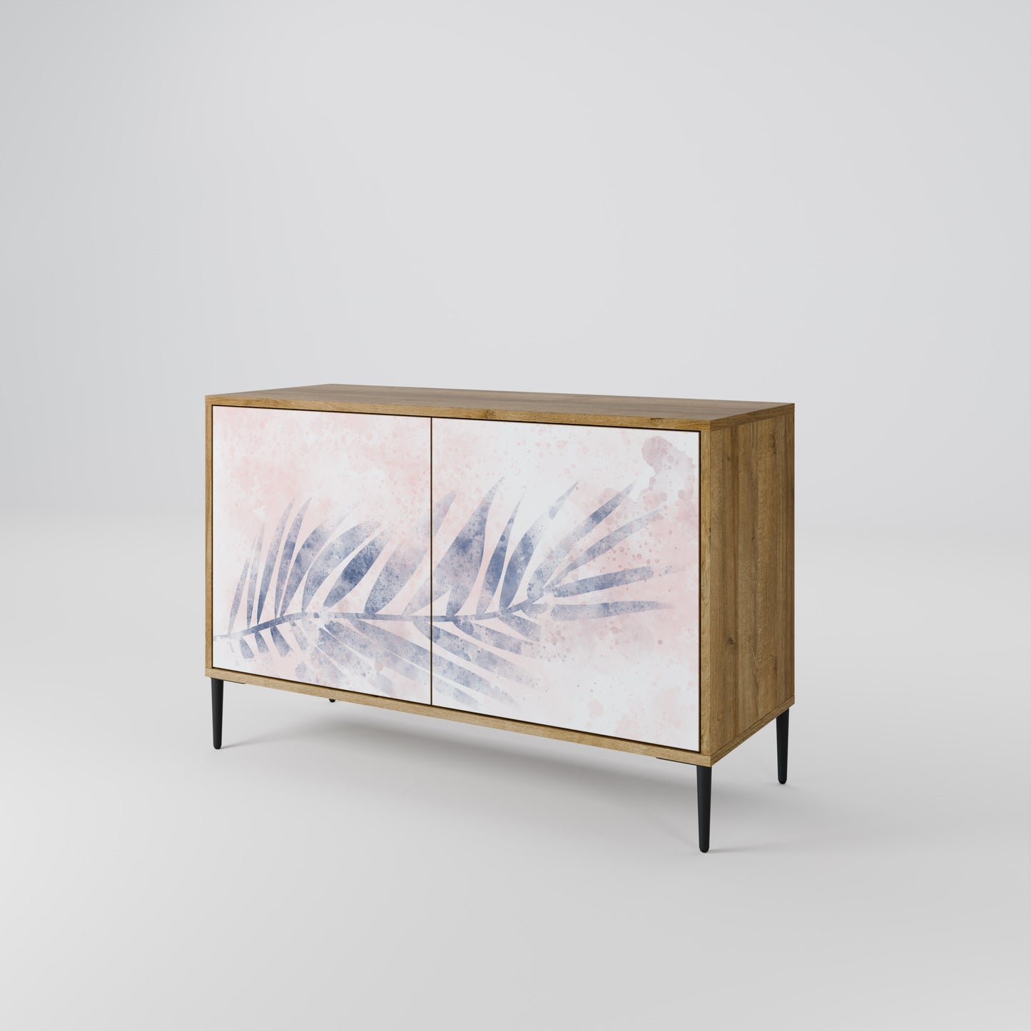 Credenza TIMELESS FLOAT a 2 ante effetto rovere