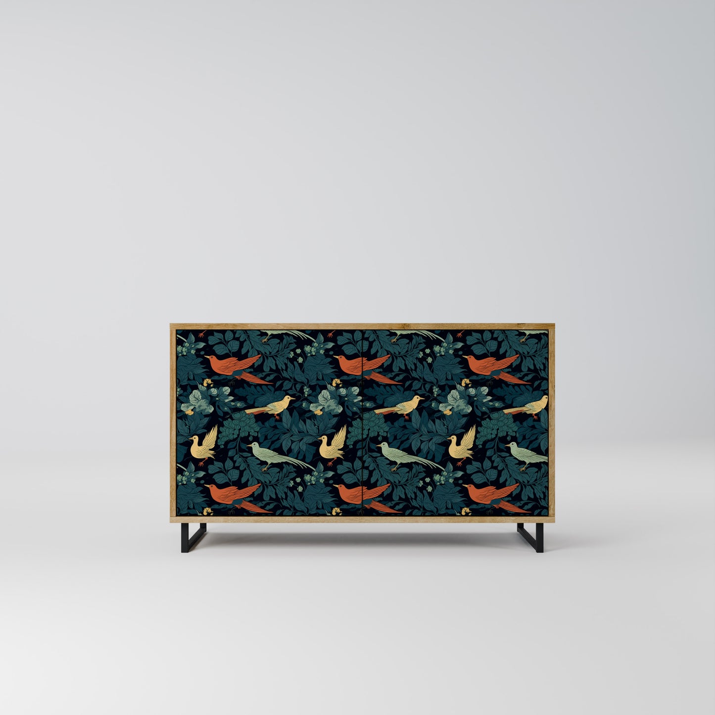 FOWL ORNAMENT 2-Door Sideboard in Oak Effect