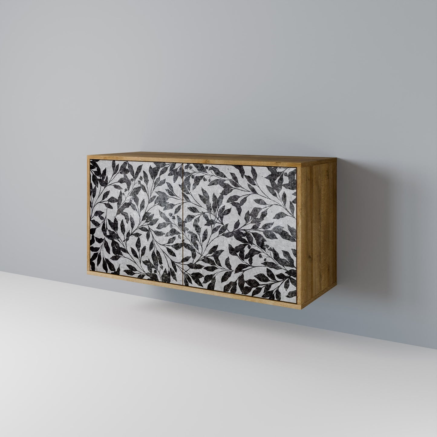 Credenza CHARCOAL SPROUT a 2 ante effetto rovere