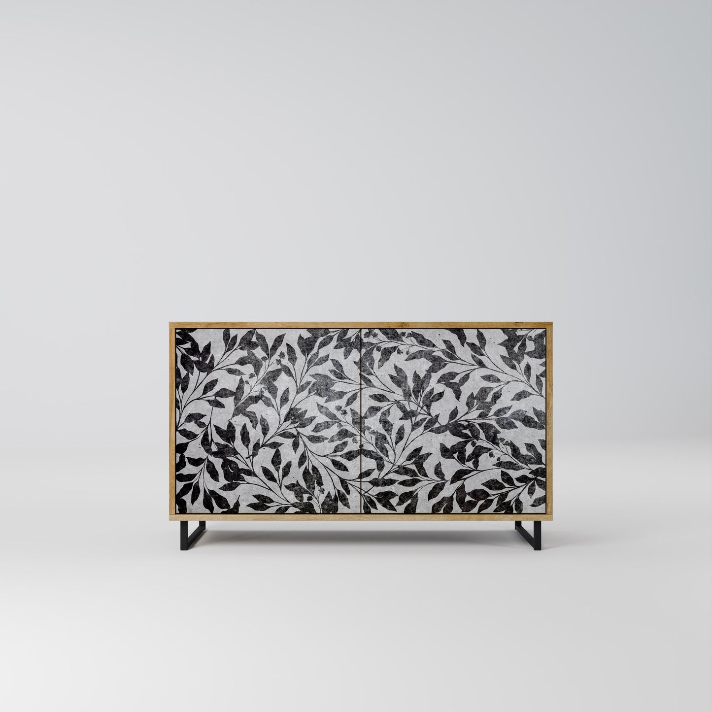 Credenza CHARCOAL SPROUT a 2 ante effetto rovere