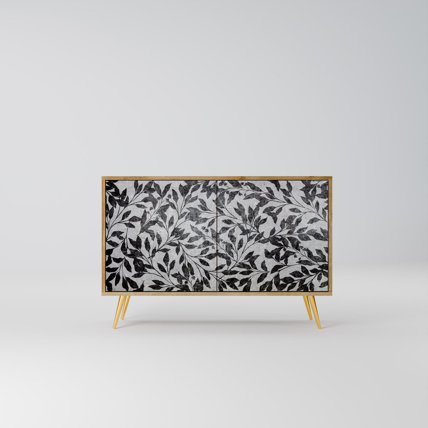 Credenza CHARCOAL SPROUT a 2 ante effetto rovere
