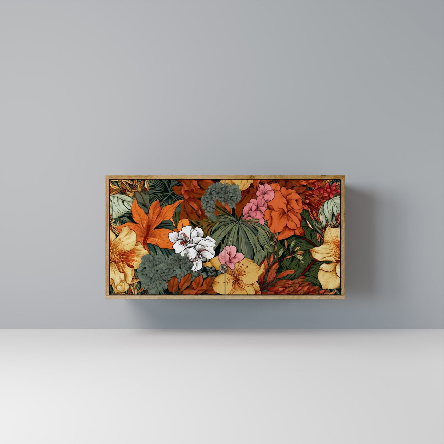 Credenza RADIANT FLORA a 2 ante effetto rovere