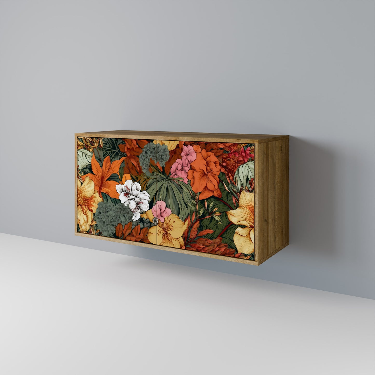 Credenza RADIANT FLORA a 2 ante effetto rovere