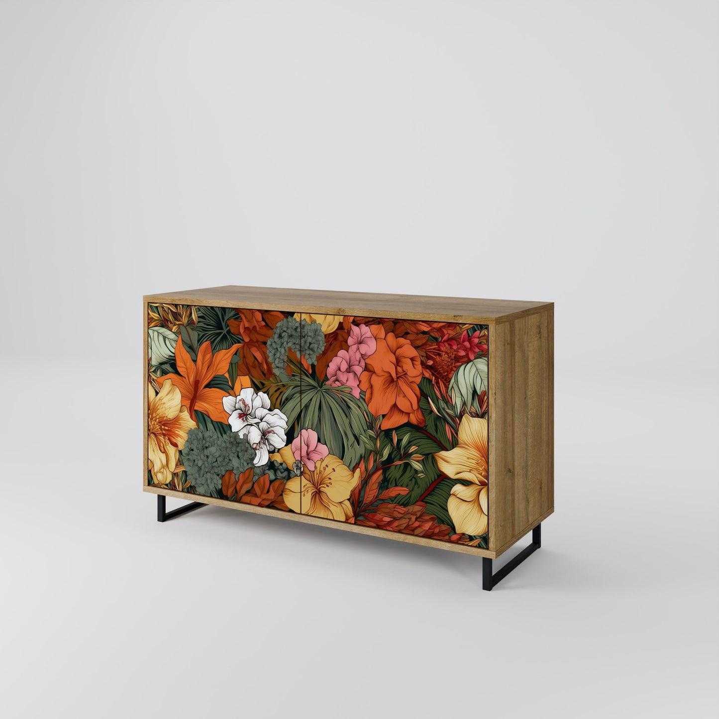 Credenza RADIANT FLORA a 2 ante effetto rovere