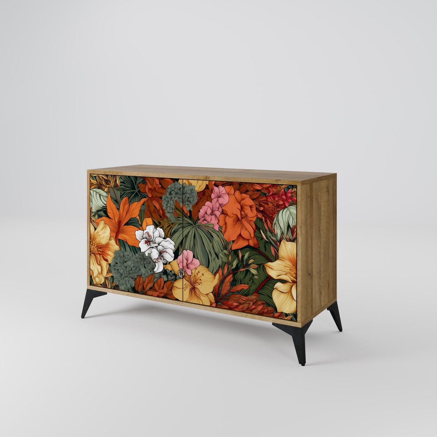 Credenza RADIANT FLORA a 2 ante effetto rovere