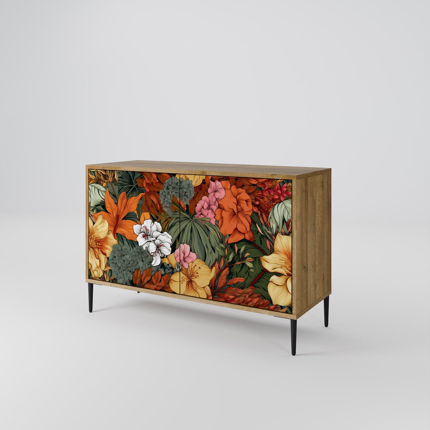 Credenza RADIANT FLORA a 2 ante effetto rovere