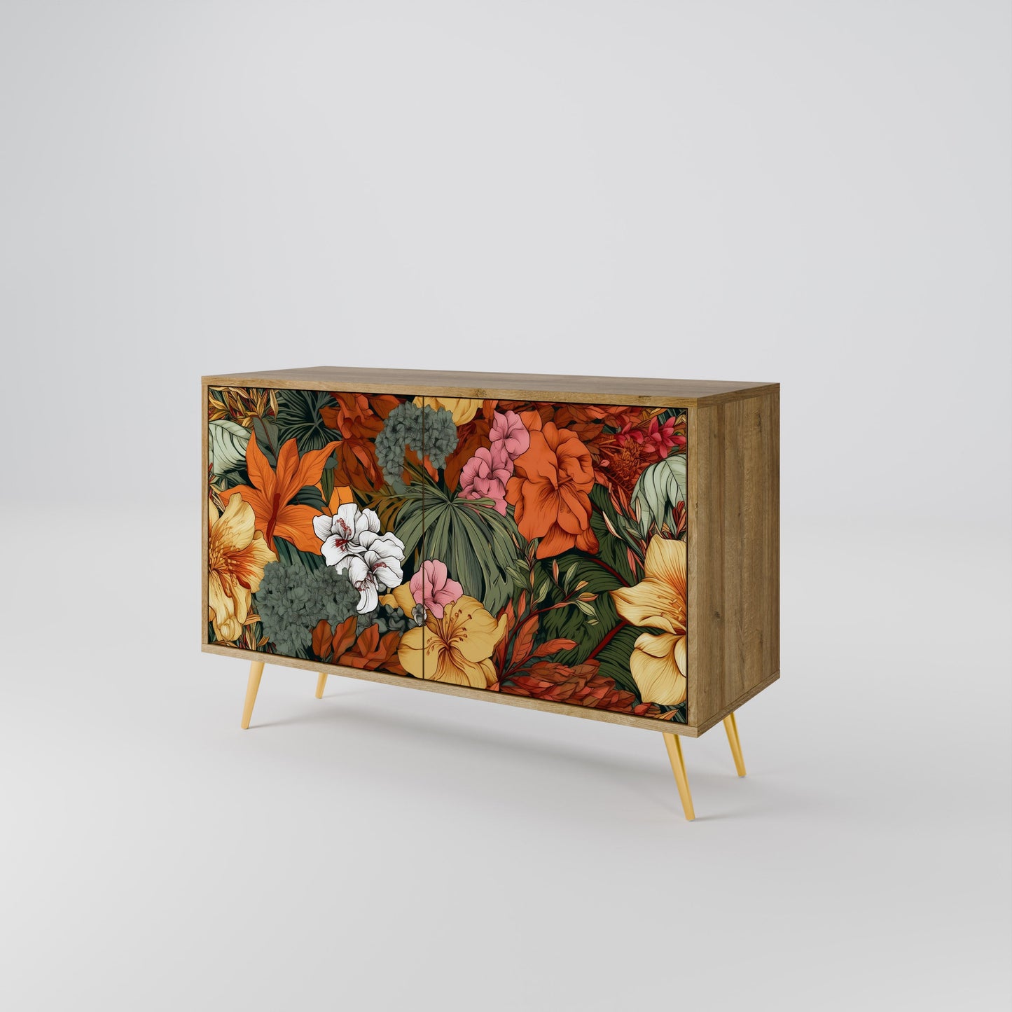 Credenza RADIANT FLORA a 2 ante effetto rovere