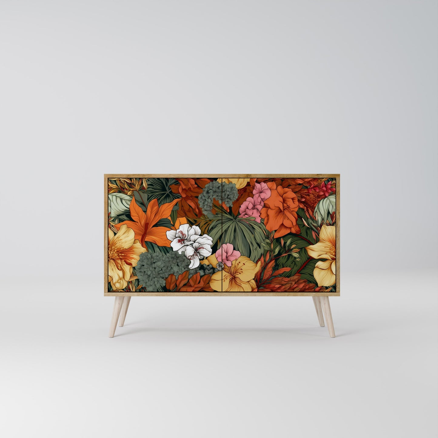 Credenza RADIANT FLORA a 2 ante effetto rovere