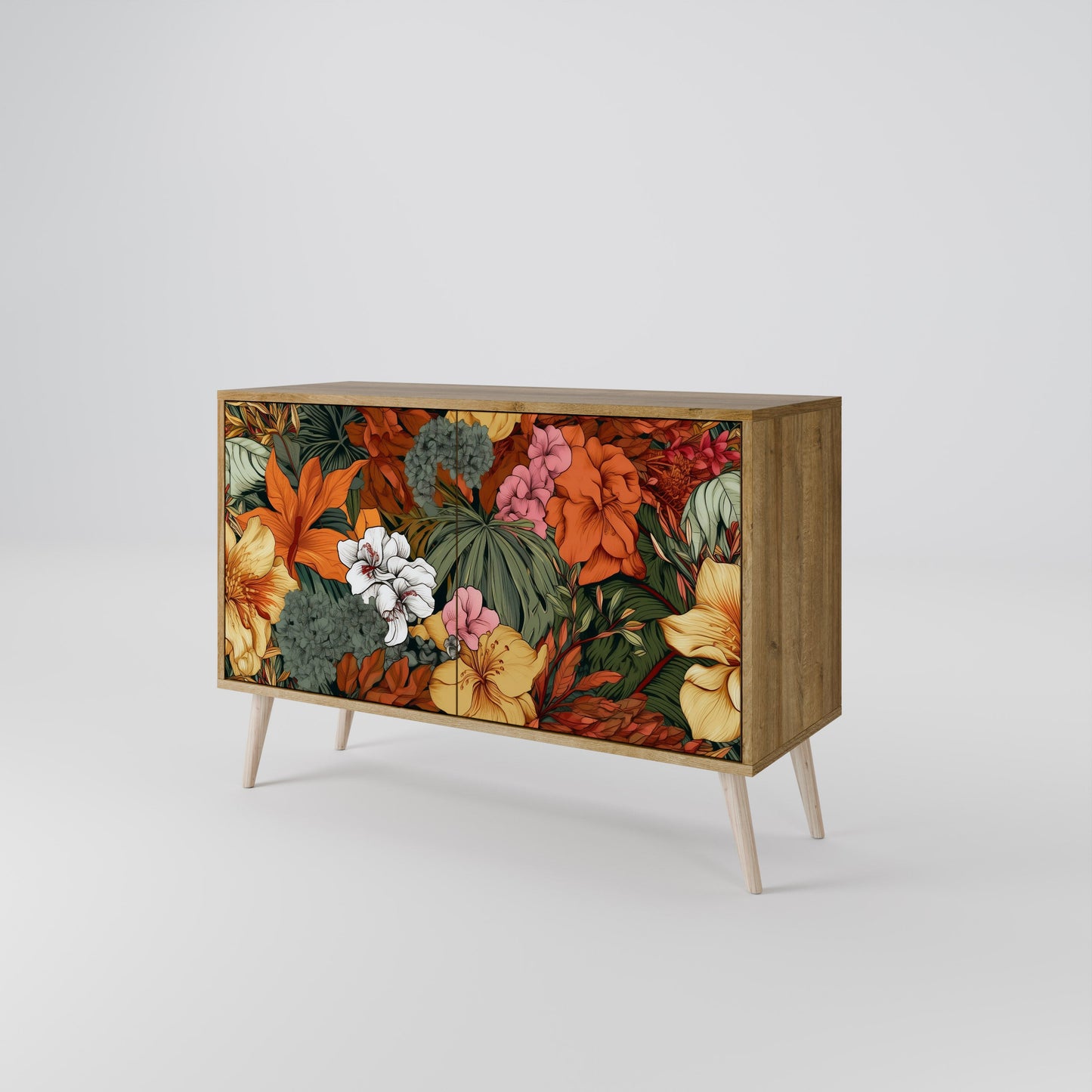 Credenza RADIANT FLORA a 2 ante effetto rovere