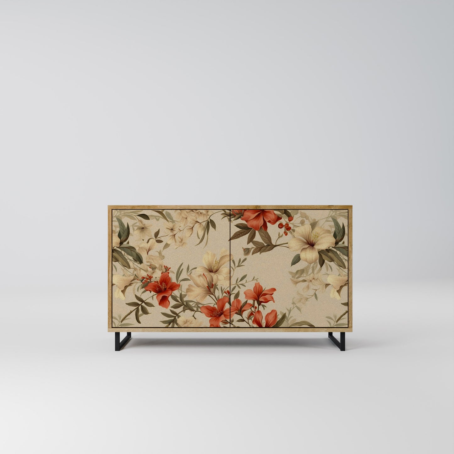 Credenza BLOOMING HARMONY a 2 ante in effetto rovere