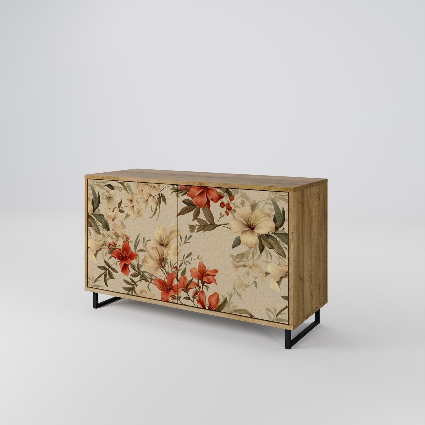 Credenza BLOOMING HARMONY a 2 ante in effetto rovere