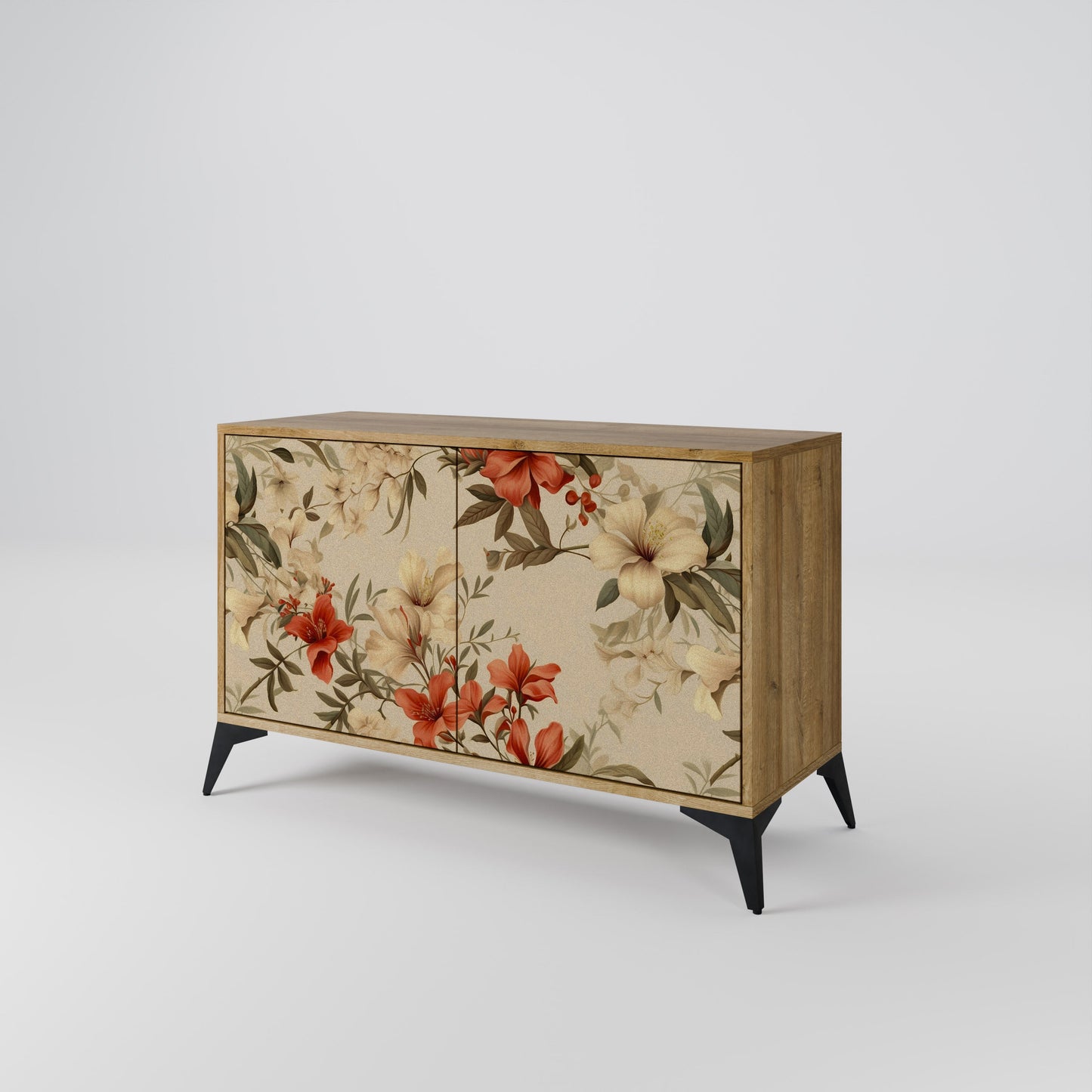 Credenza BLOOMING HARMONY a 2 ante in effetto rovere