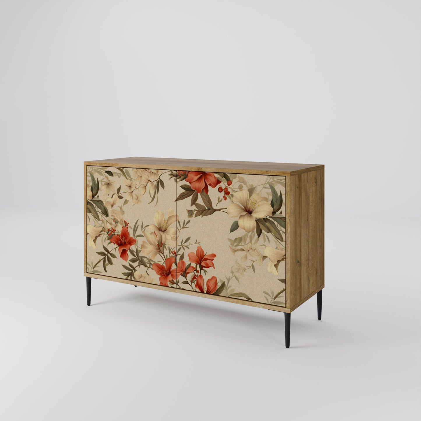 Credenza BLOOMING HARMONY a 2 ante in effetto rovere