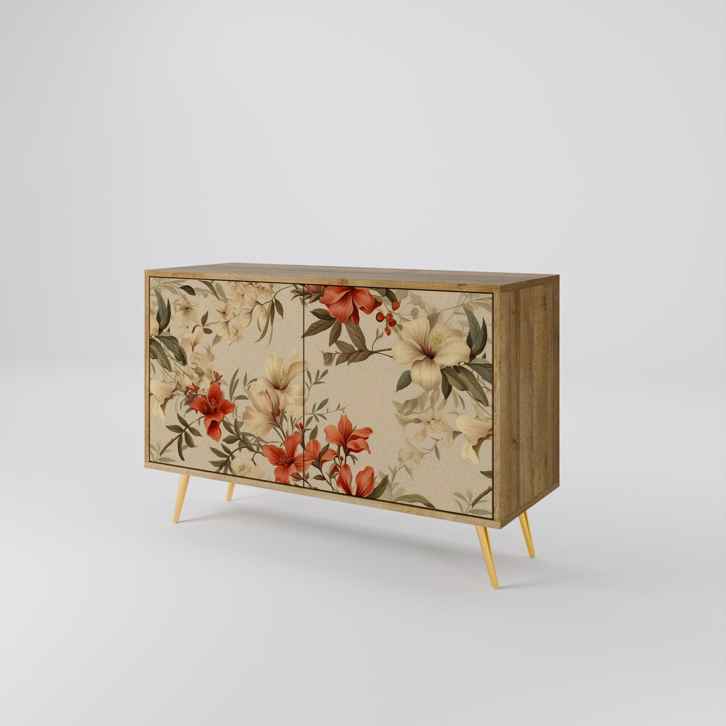 Credenza BLOOMING HARMONY a 2 ante in effetto rovere