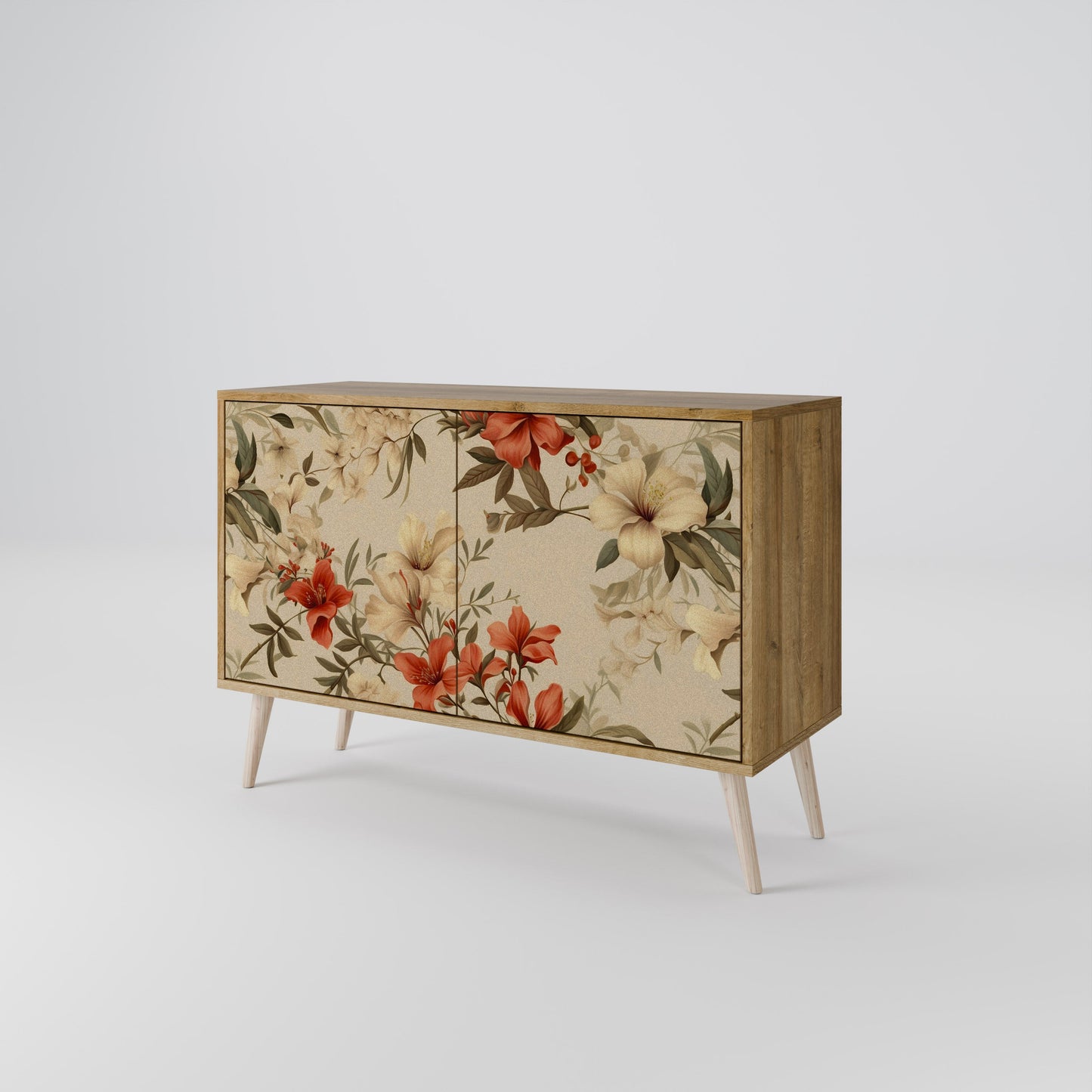 Credenza BLOOMING HARMONY a 2 ante in effetto rovere
