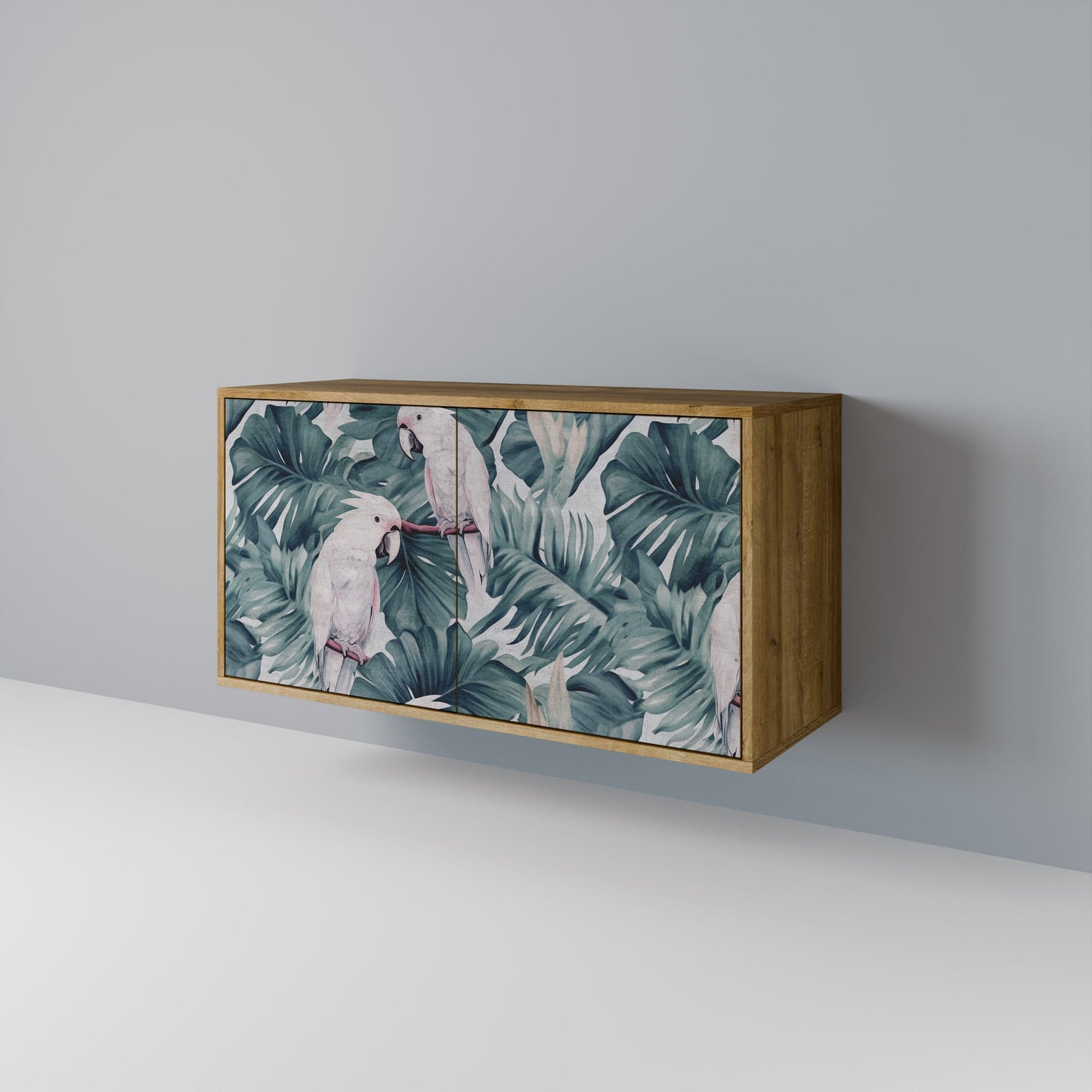 Credenza a 2 ante POPINJAY LOOK in effetto rovere