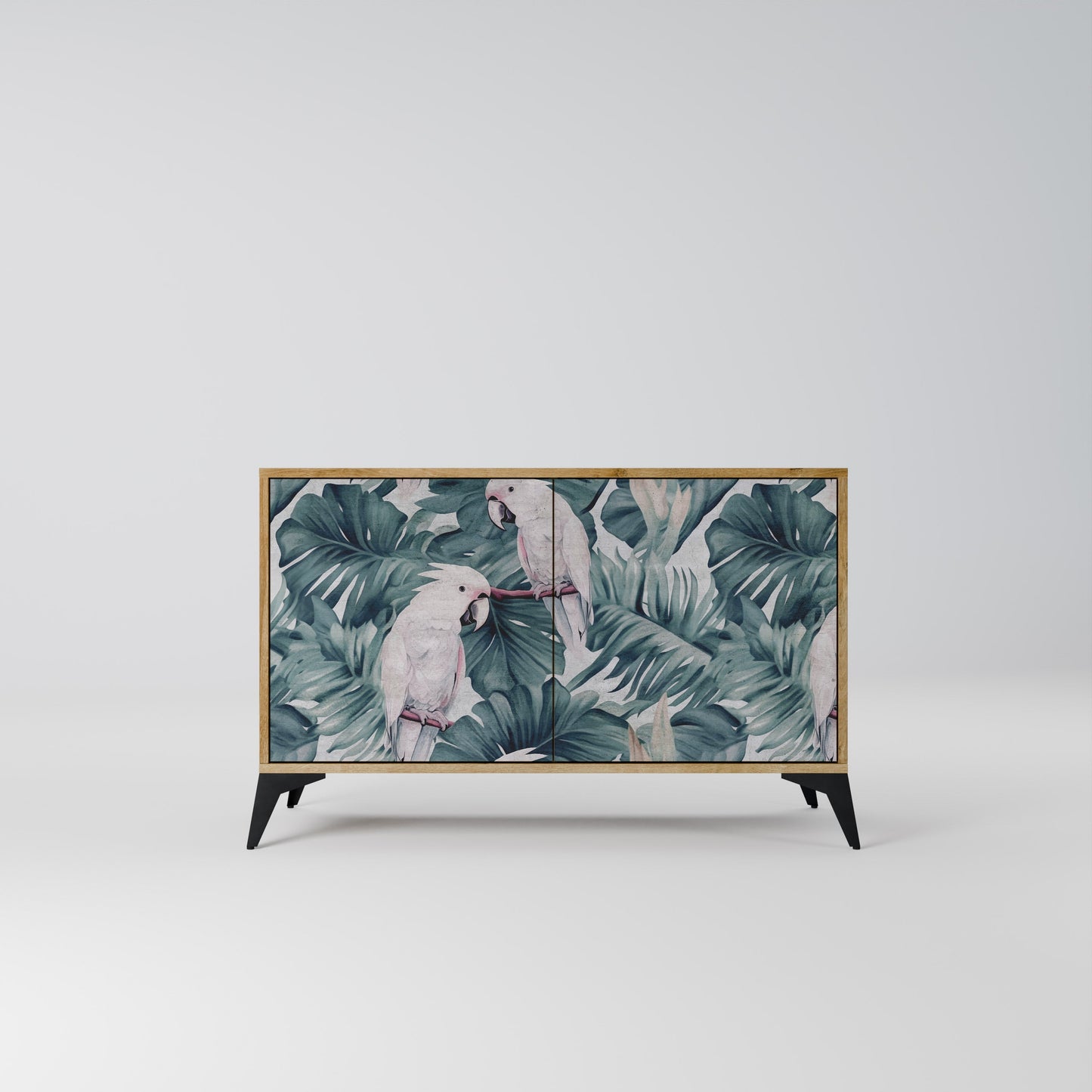 Credenza a 2 ante POPINJAY LOOK in effetto rovere