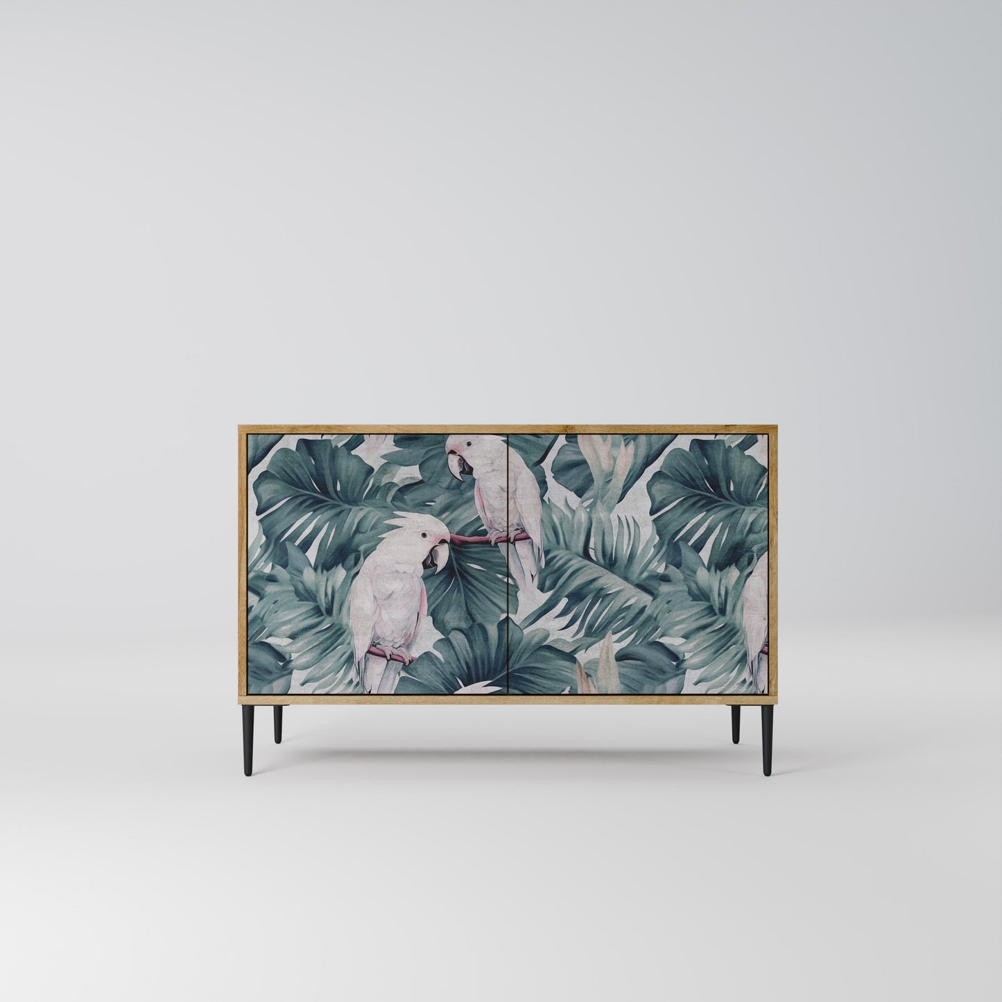 Credenza a 2 ante POPINJAY LOOK in effetto rovere