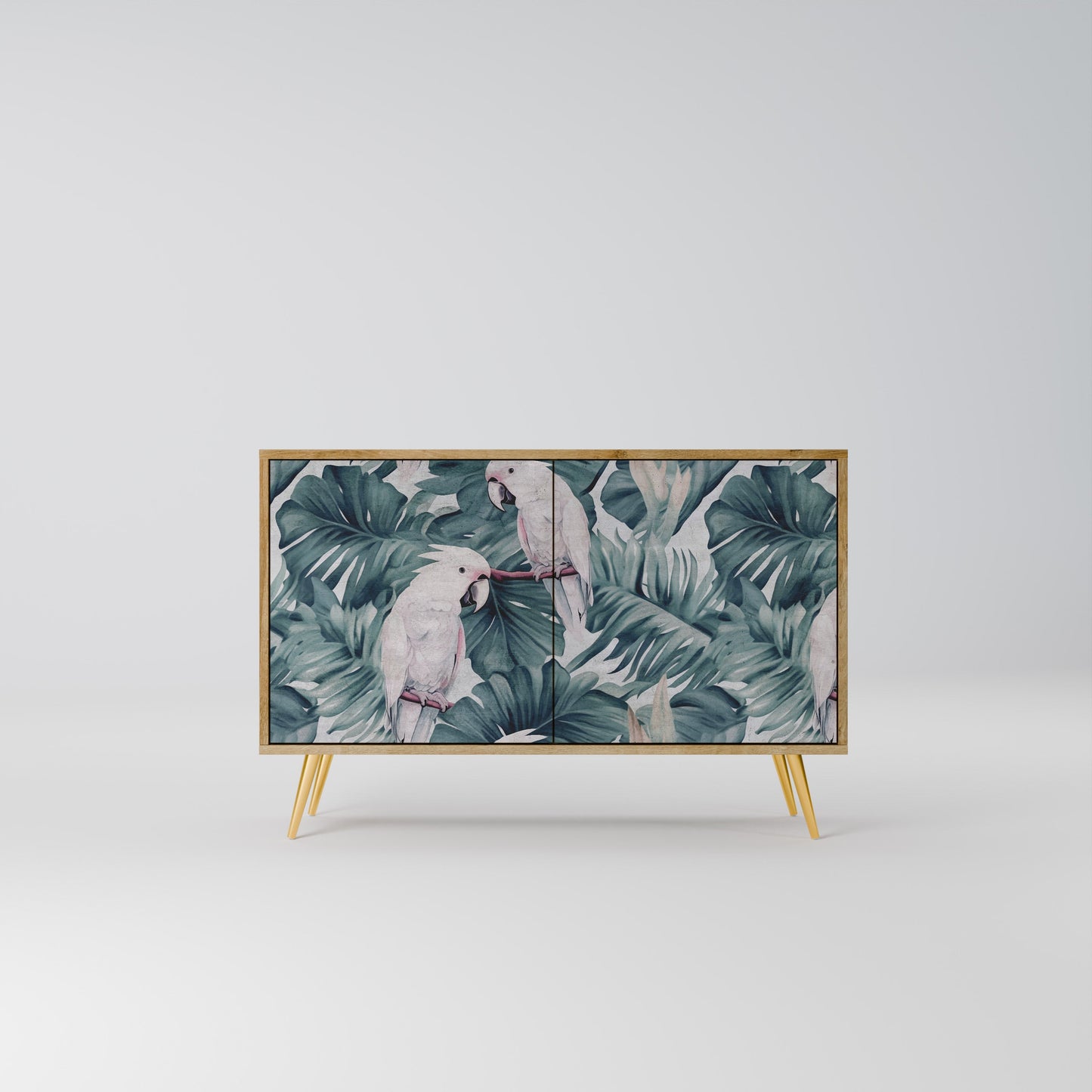 Credenza a 2 ante POPINJAY LOOK in effetto rovere