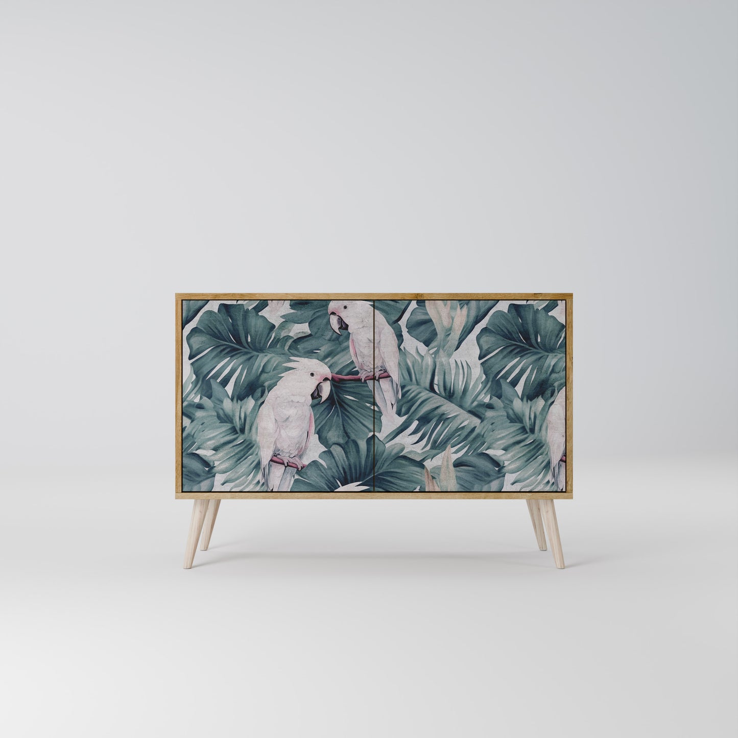 Credenza a 2 ante POPINJAY LOOK in effetto rovere
