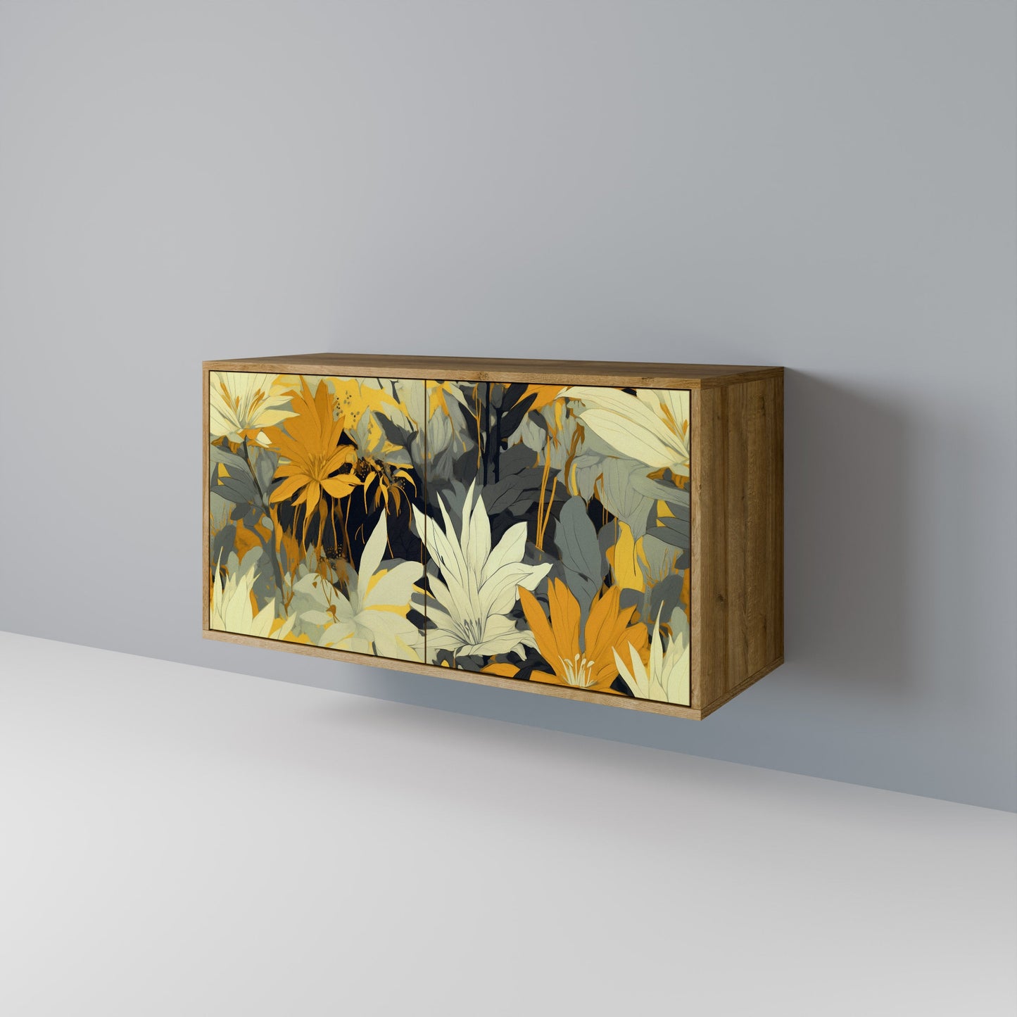 Credenza a 2 ante SUNKISSED LILY in effetto rovere