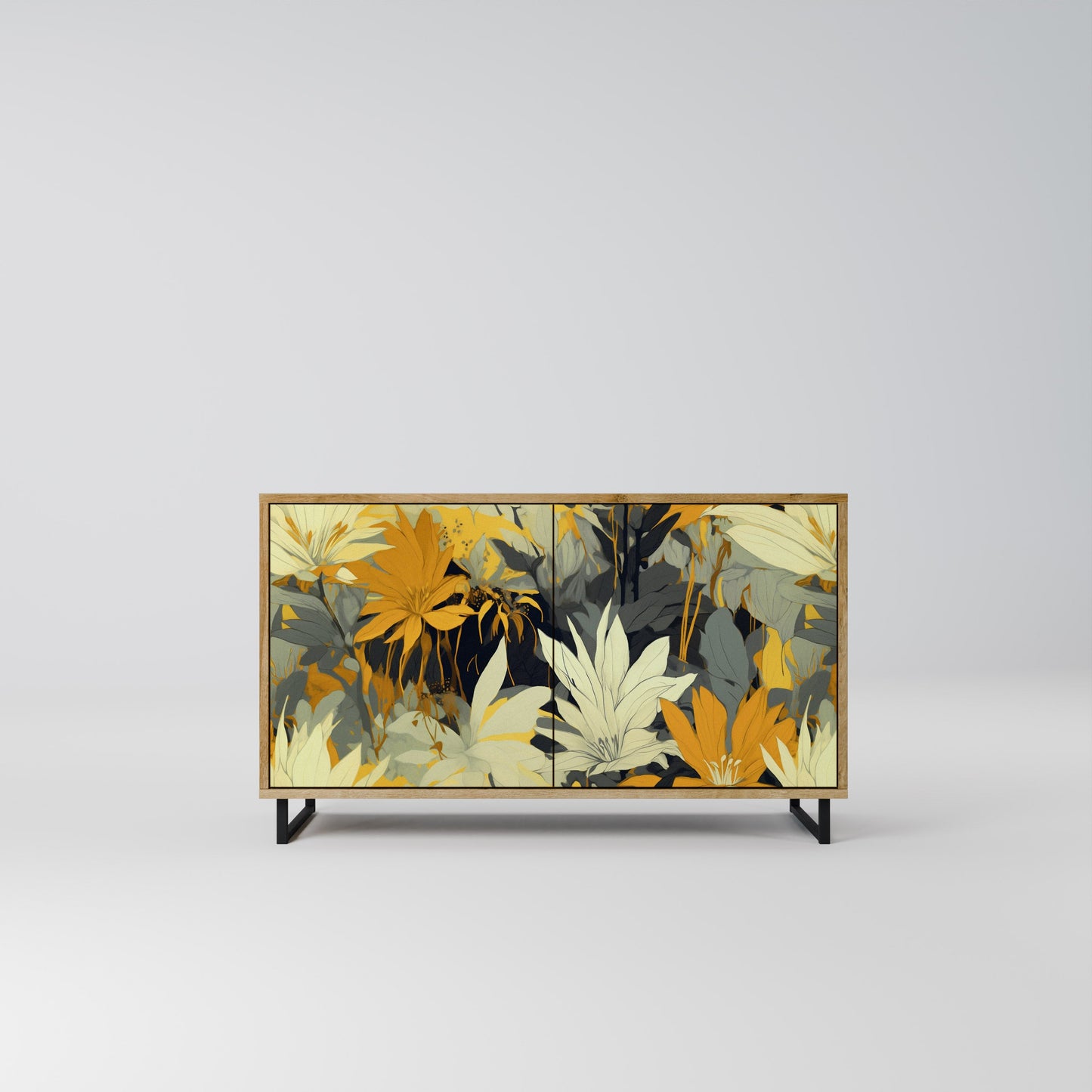 Credenza a 2 ante SUNKISSED LILY in effetto rovere