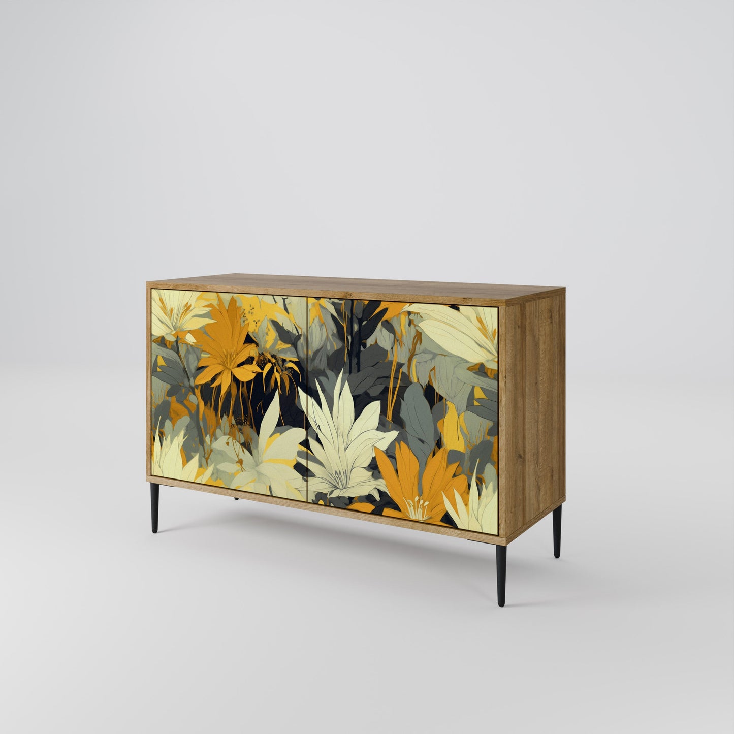 Credenza a 2 ante SUNKISSED LILY in effetto rovere
