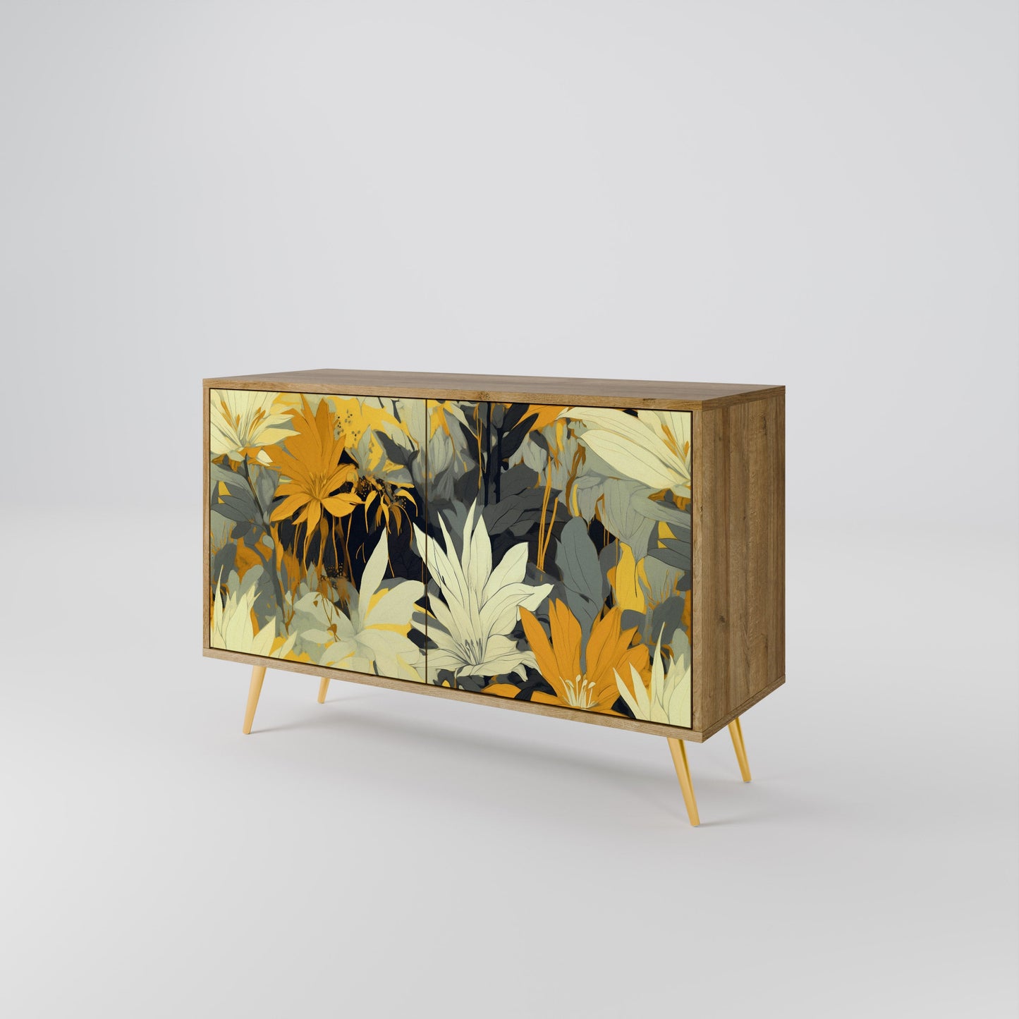 Credenza a 2 ante SUNKISSED LILY in effetto rovere