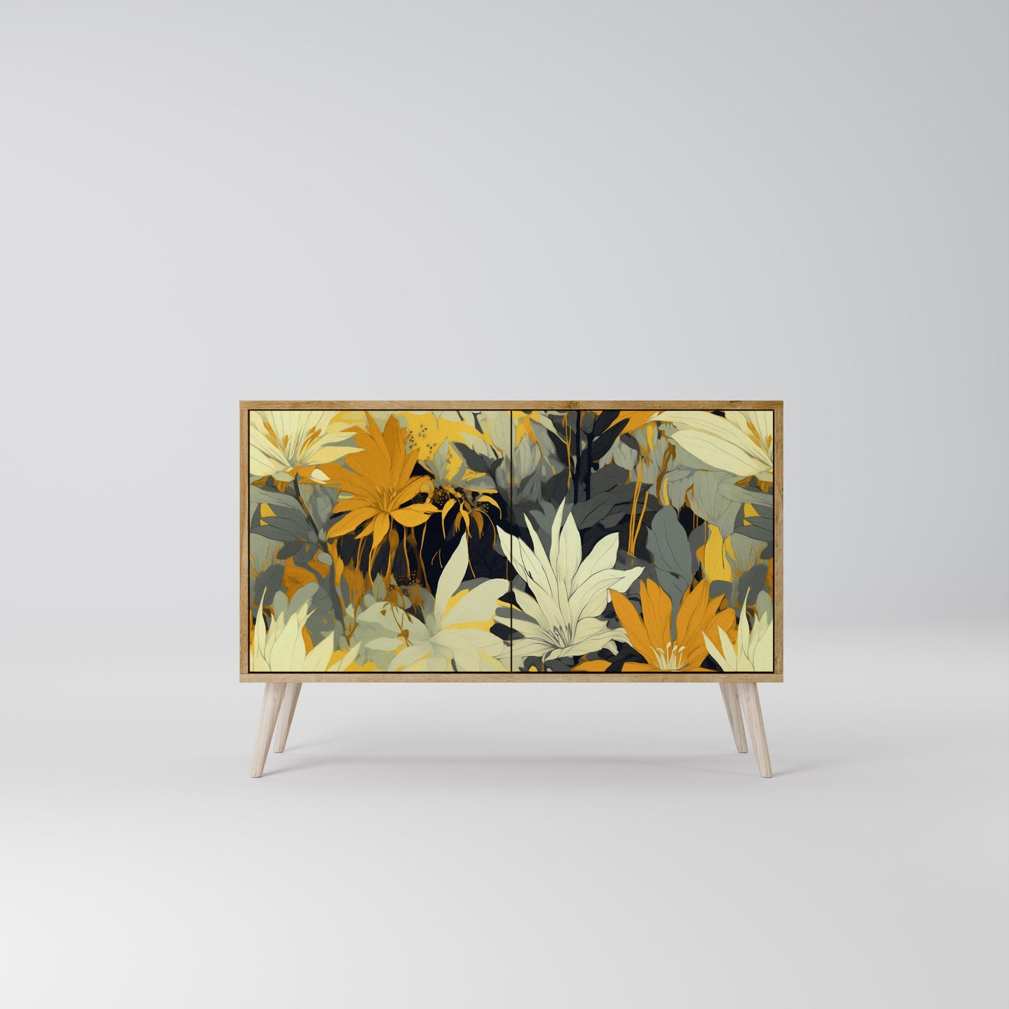 Credenza a 2 ante SUNKISSED LILY in effetto rovere
