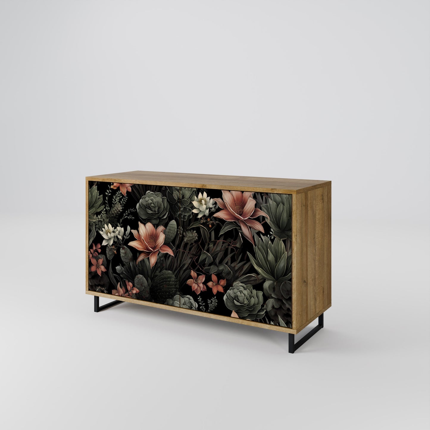Credenza a 2 ante SECRET VERDURE in effetto rovere
