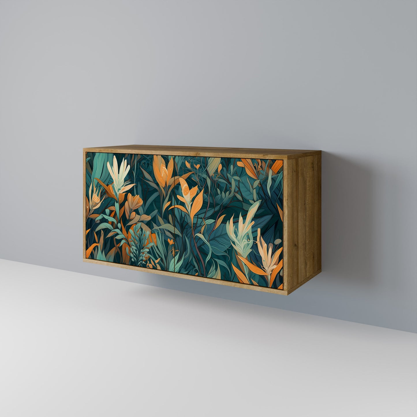 Credenza FLORAL SERENITY a 2 ante in effetto rovere