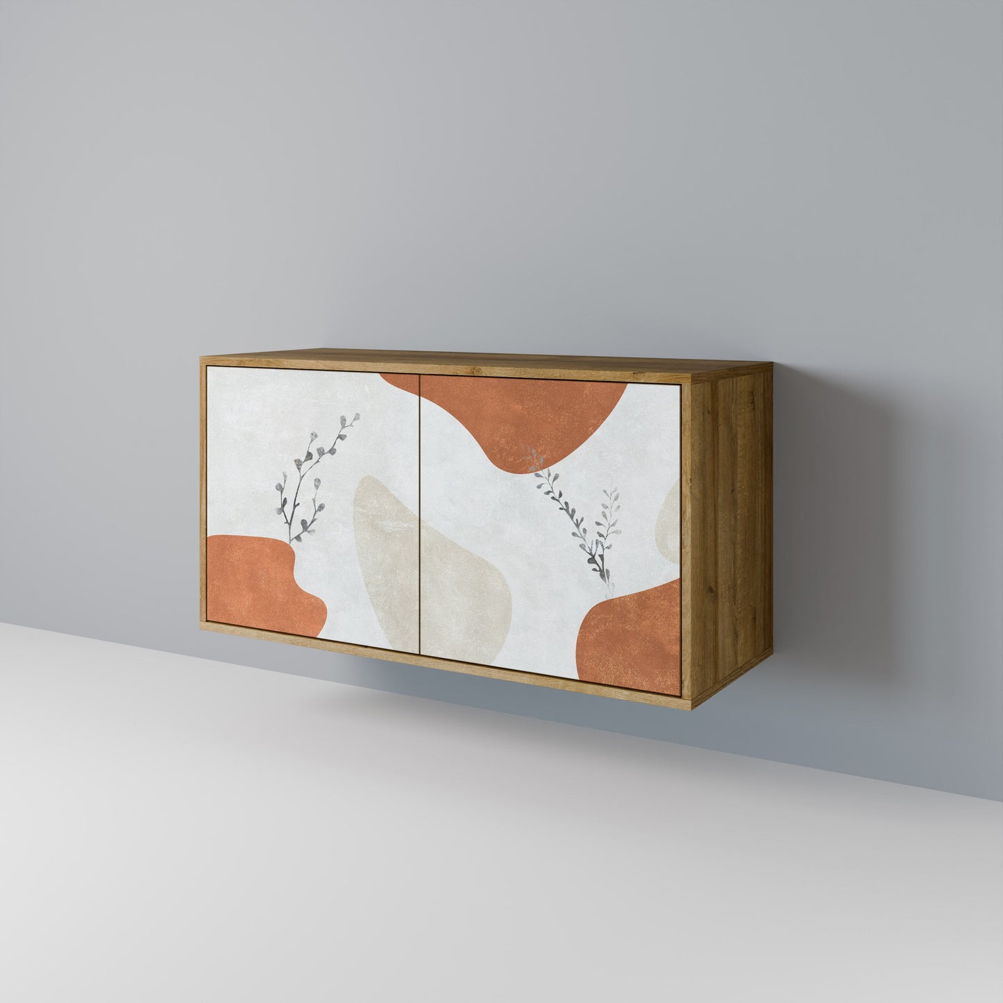 Credenza TRANQUIL TWIG a 2 ante in effetto rovere