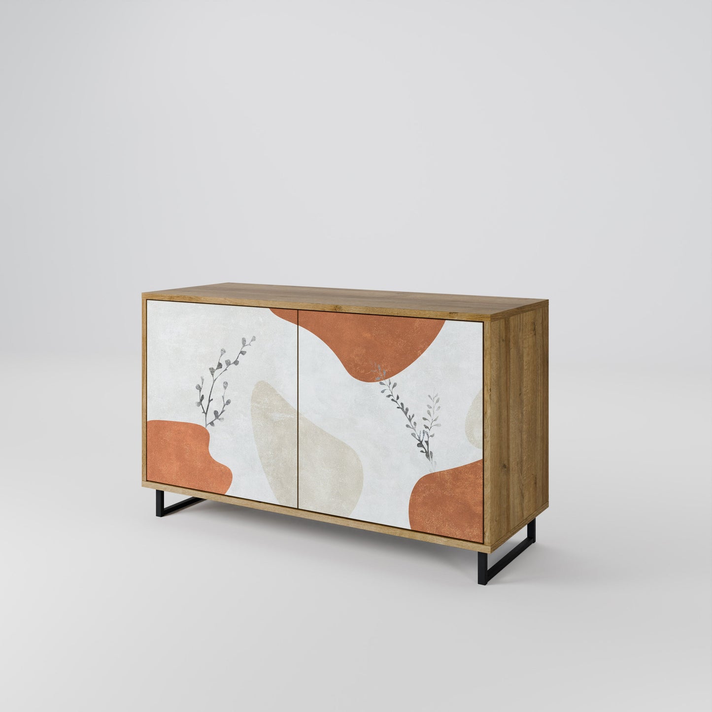 Credenza TRANQUIL TWIG a 2 ante in effetto rovere