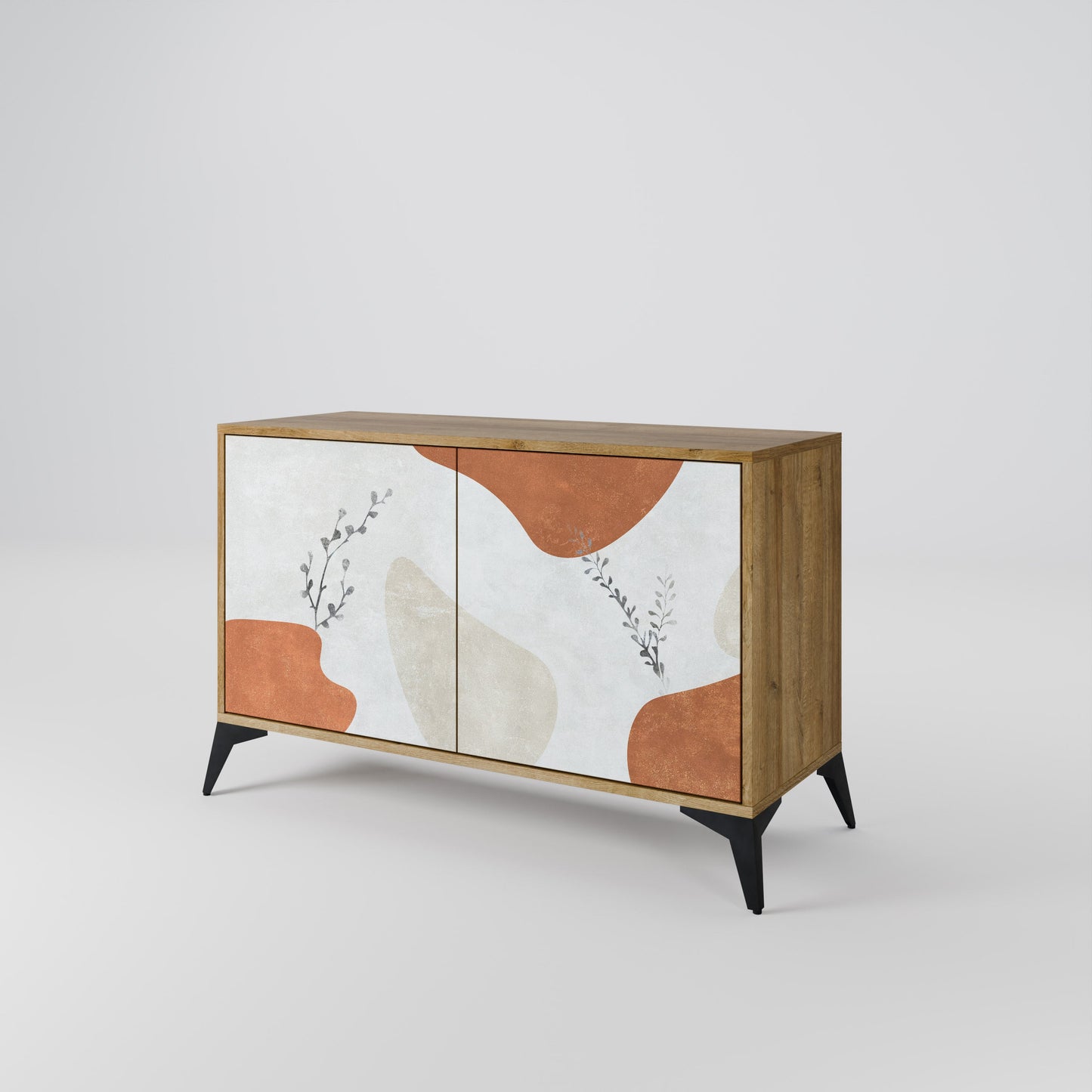 Credenza TRANQUIL TWIG a 2 ante in effetto rovere