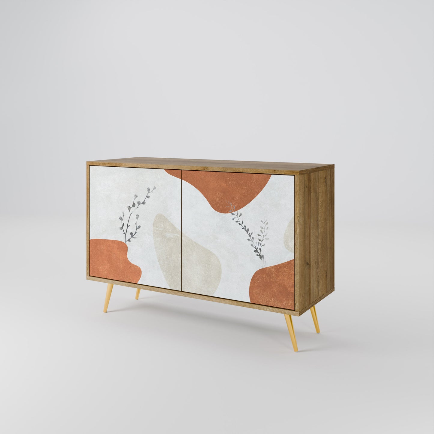 Credenza TRANQUIL TWIG a 2 ante in effetto rovere