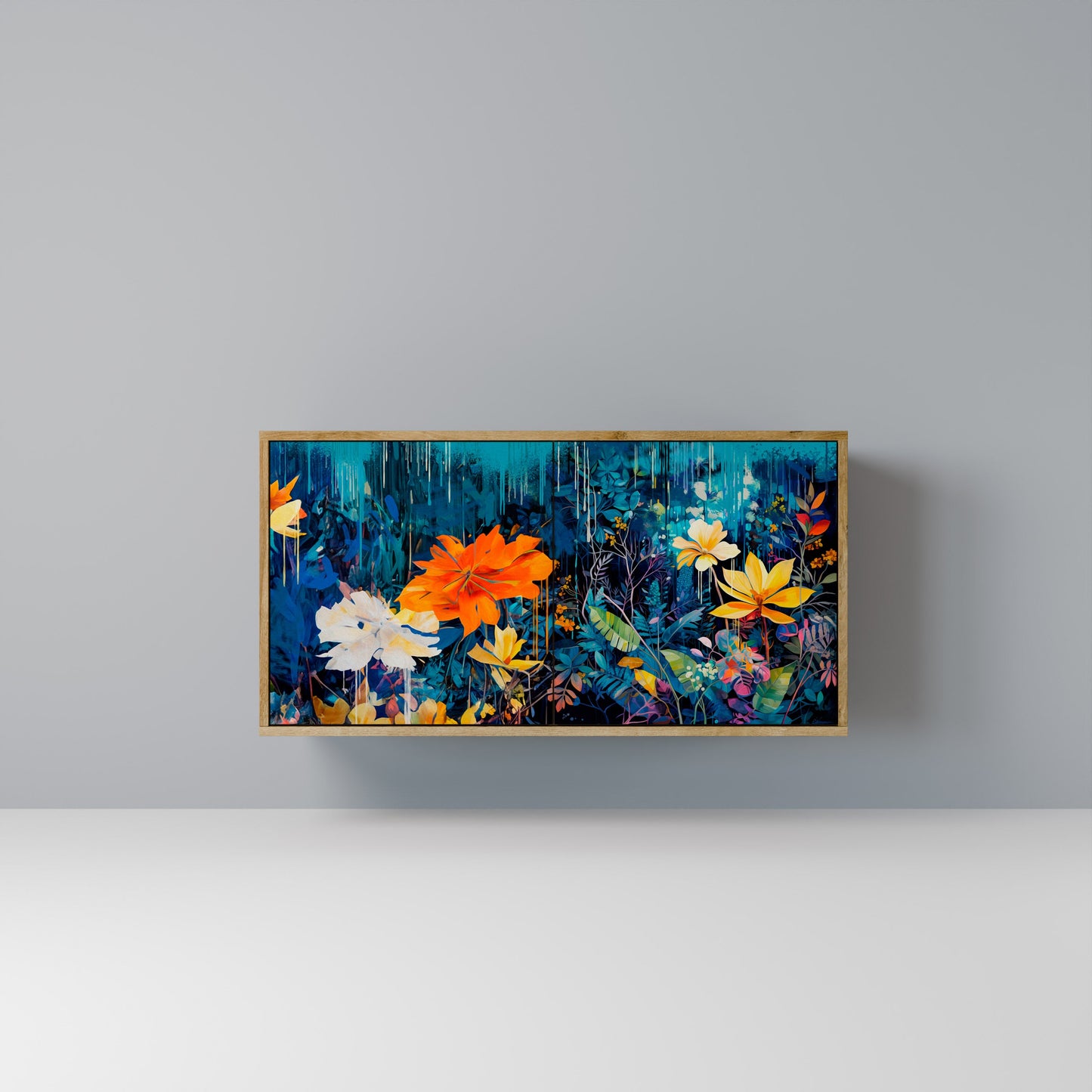Credenza a 2 ante MIDNIGHT BLOSSOM in effetto rovere