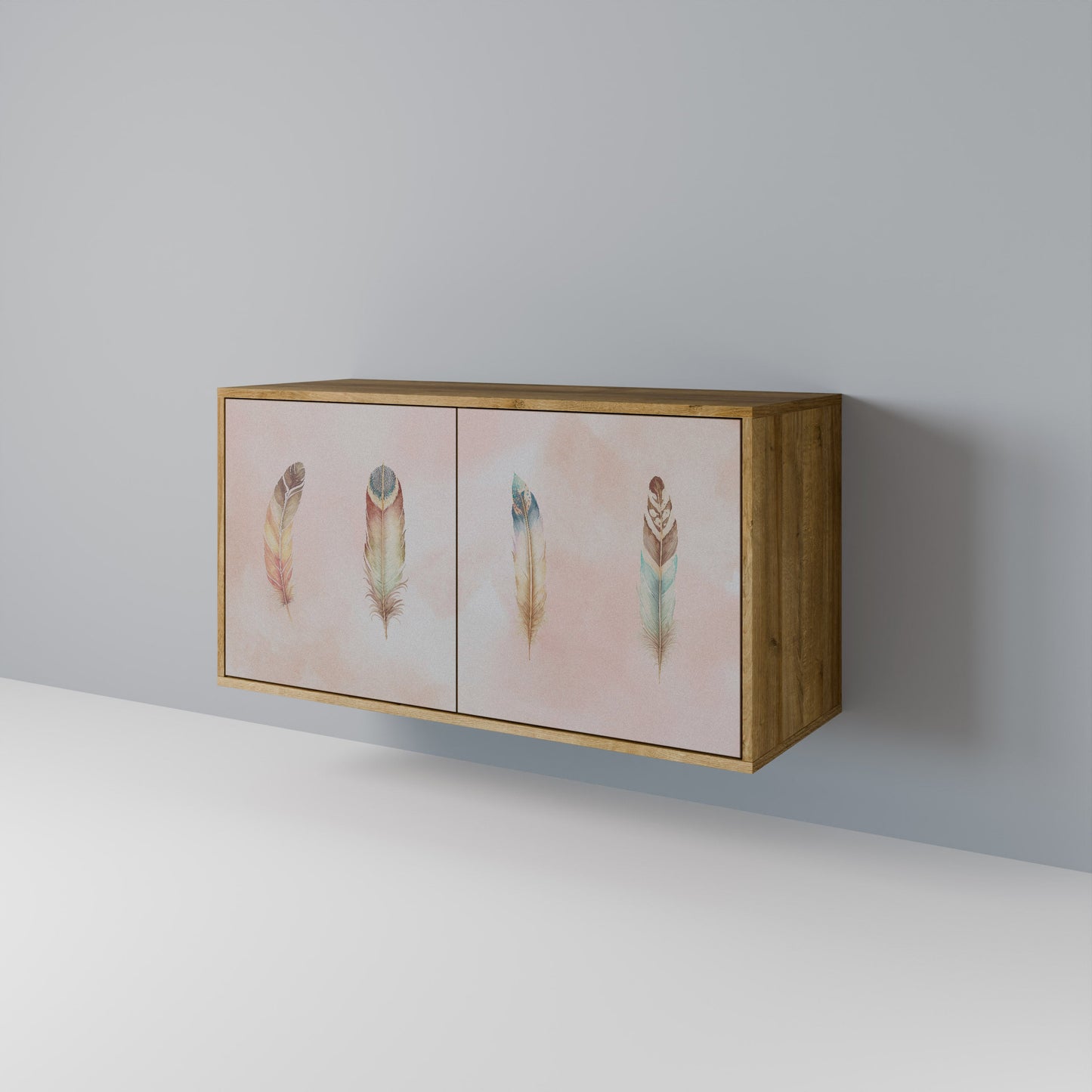 Credenza a 2 ante DELIQUESCE in effetto rovere