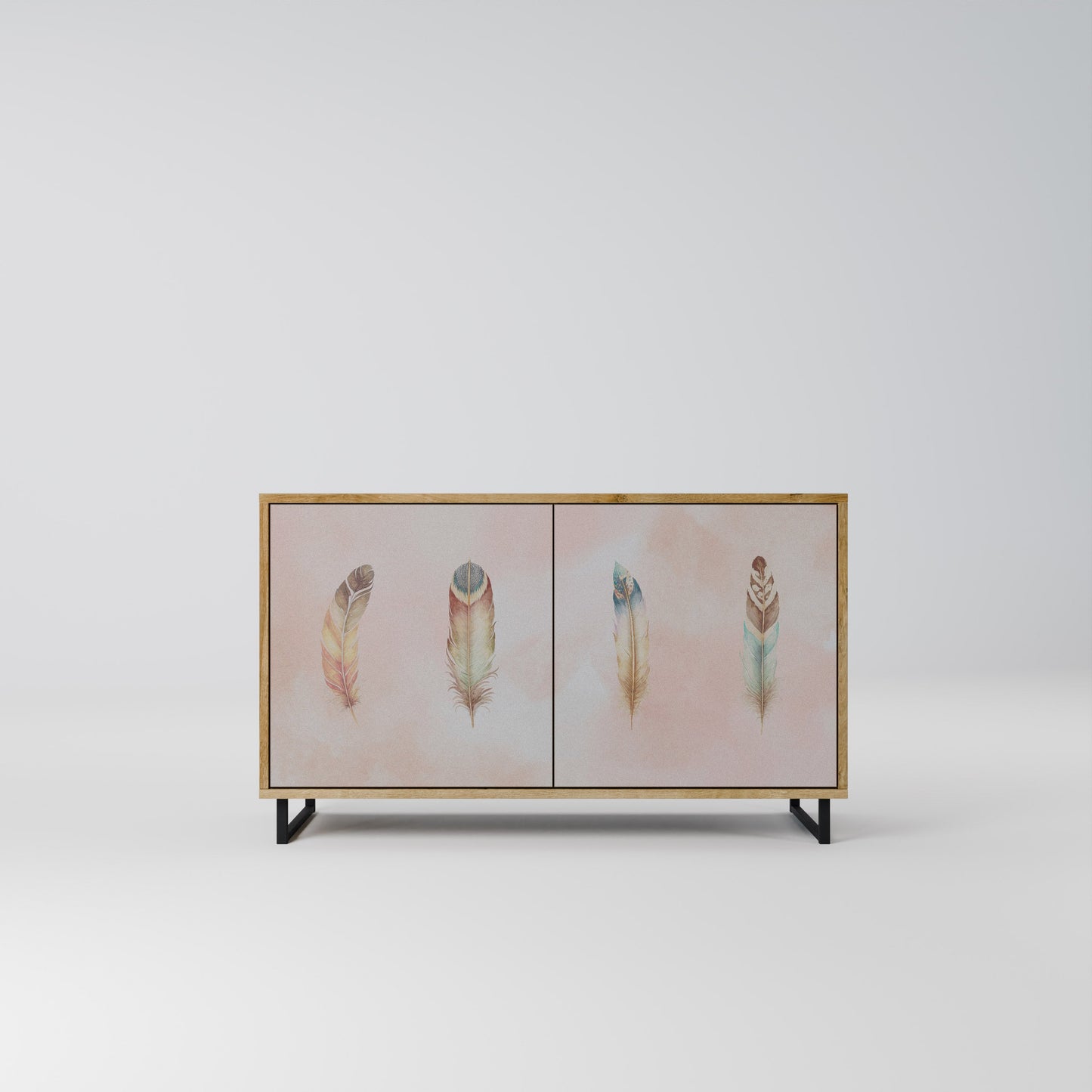 Credenza a 2 ante DELIQUESCE in effetto rovere