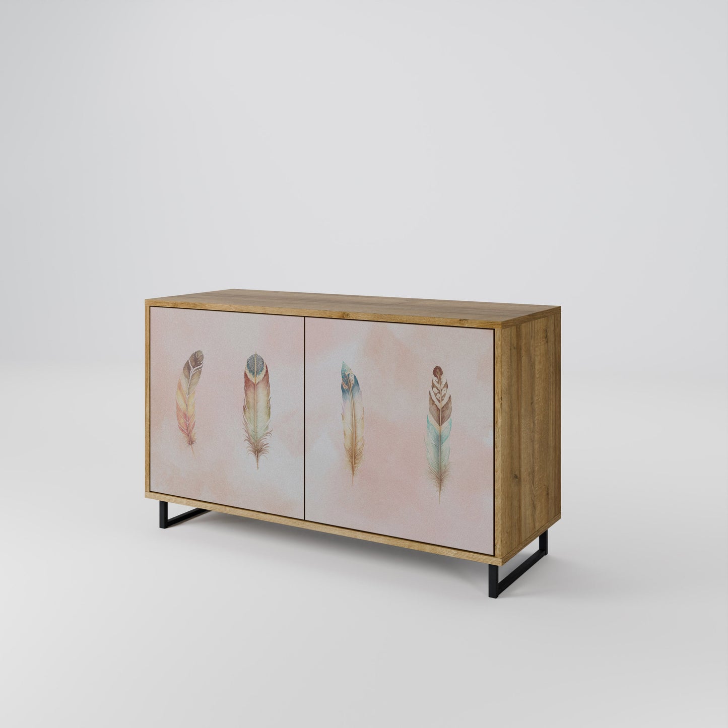 Credenza a 2 ante DELIQUESCE in effetto rovere