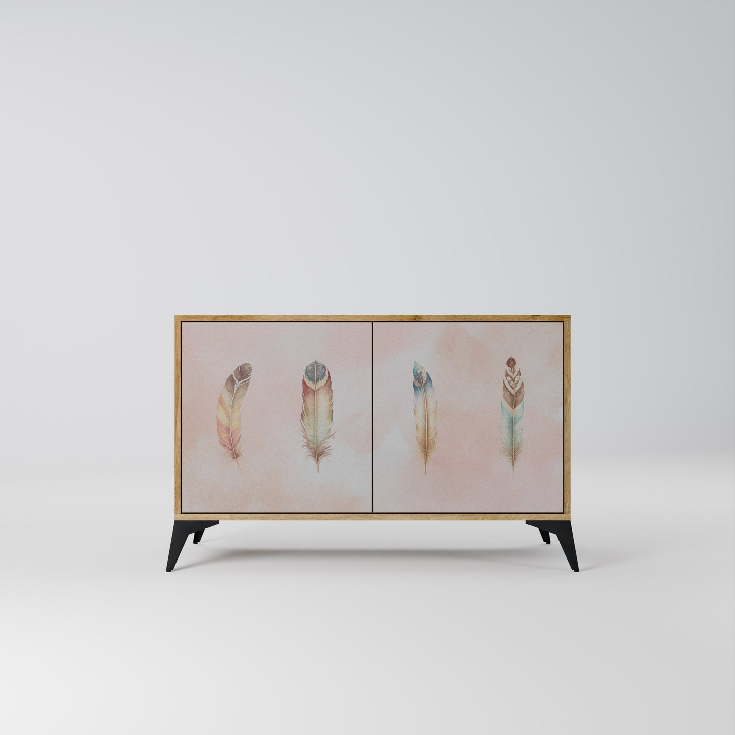 Credenza a 2 ante DELIQUESCE in effetto rovere