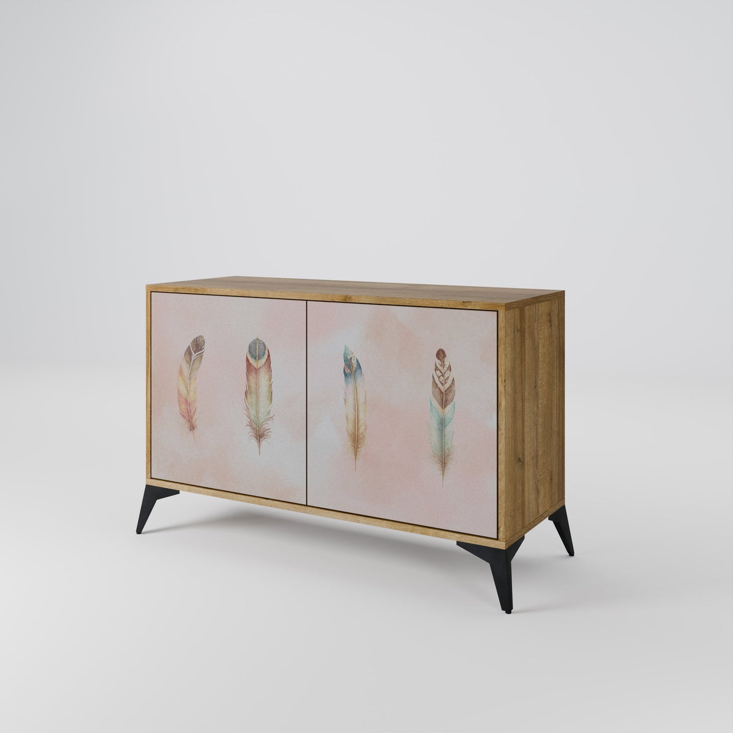 Credenza a 2 ante DELIQUESCE in effetto rovere