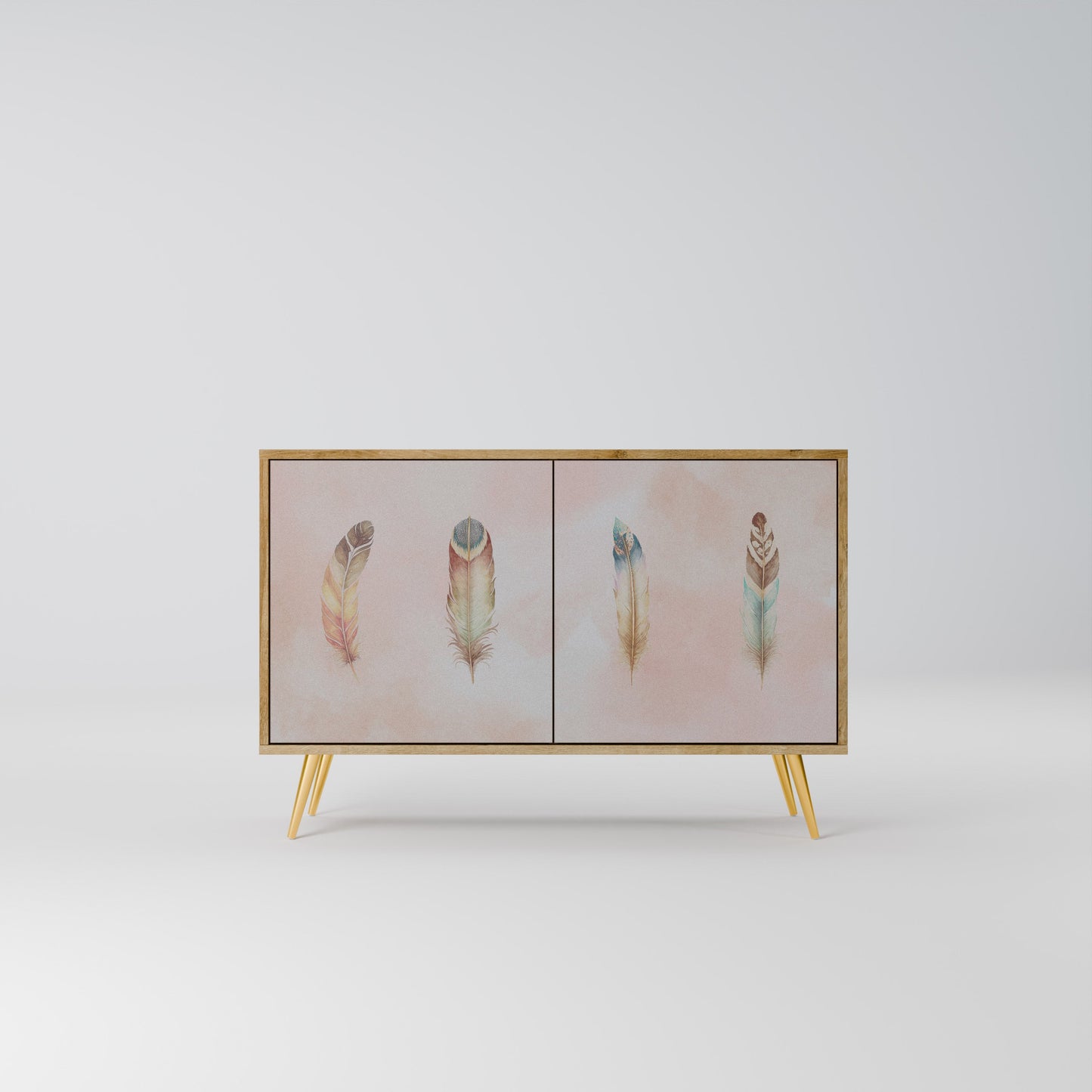 Credenza a 2 ante DELIQUESCE in effetto rovere