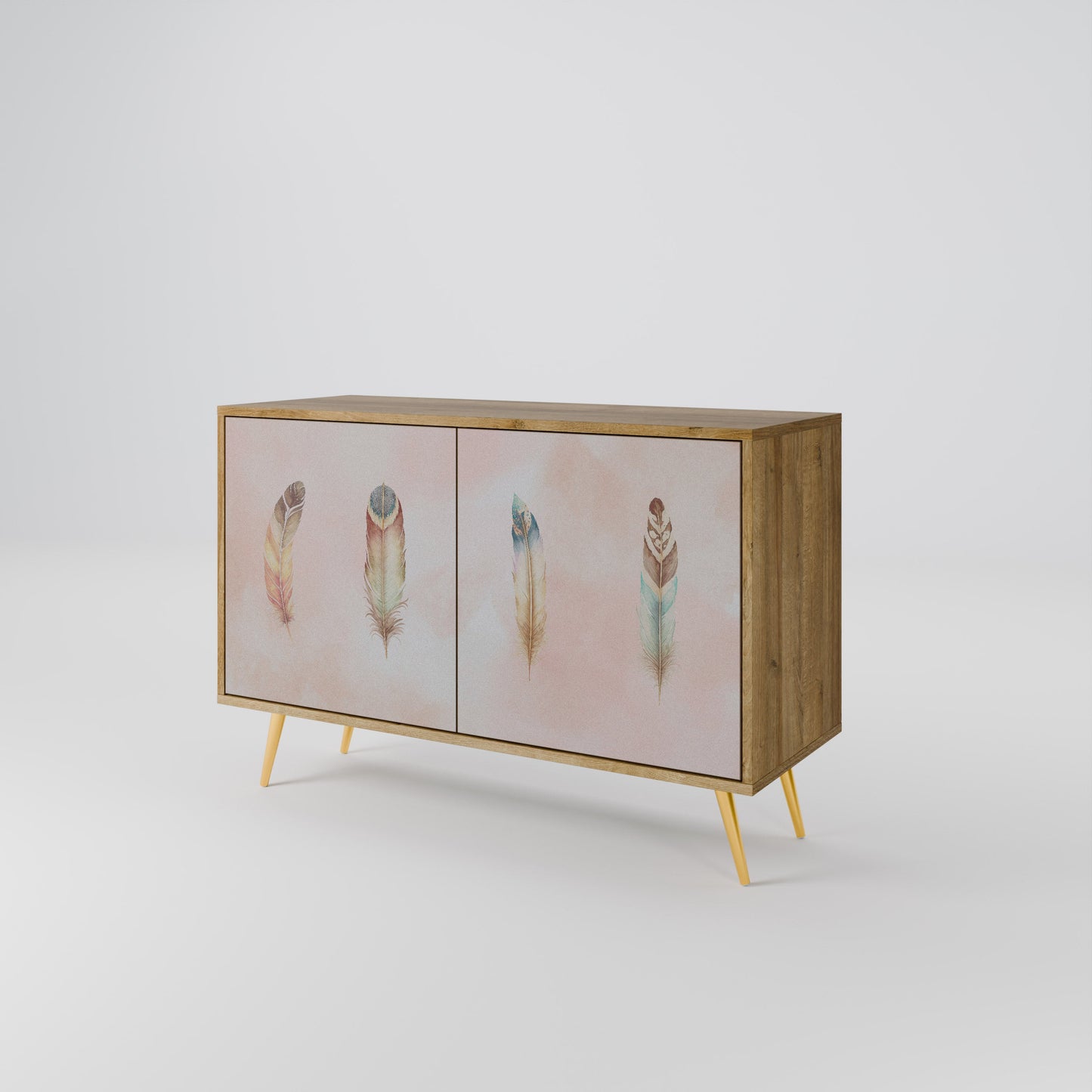 Credenza a 2 ante DELIQUESCE in effetto rovere
