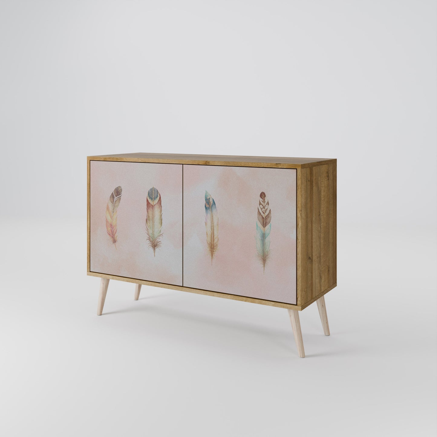 Credenza a 2 ante DELIQUESCE in effetto rovere