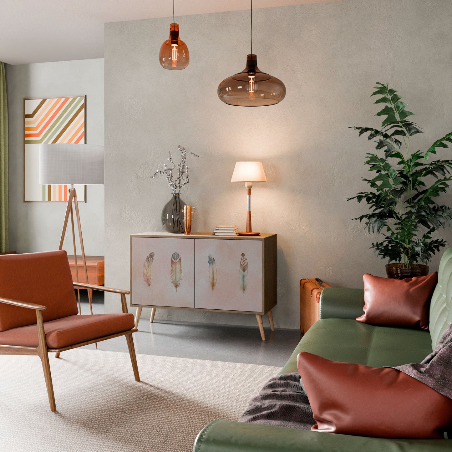 Credenza a 2 ante DELIQUESCE in effetto rovere