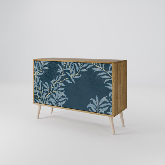 BLUE LEAVES 2-Door Sideboard in Oak Effect