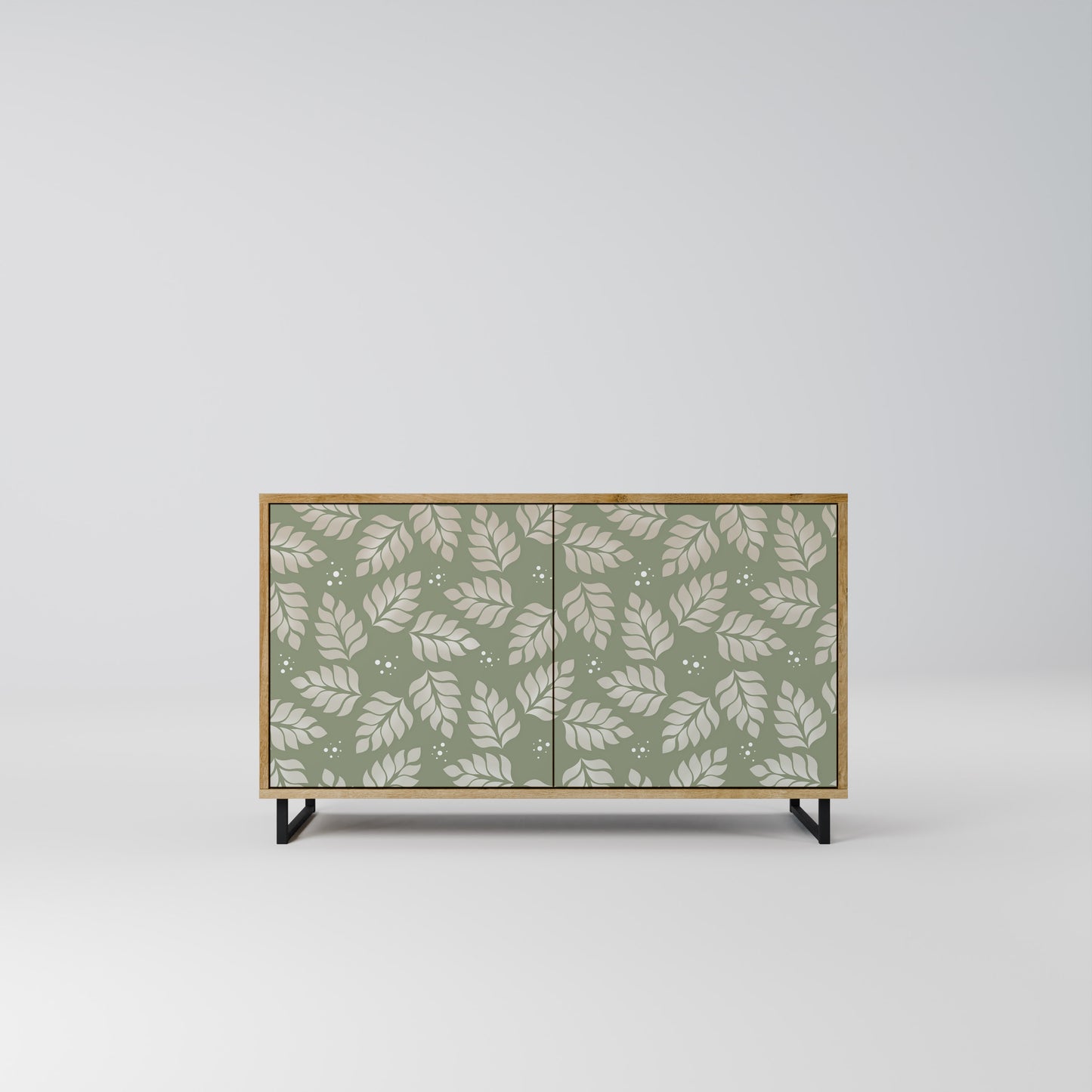 LEAVES ON GREEN 2-Door Sideboard in Oak Effect