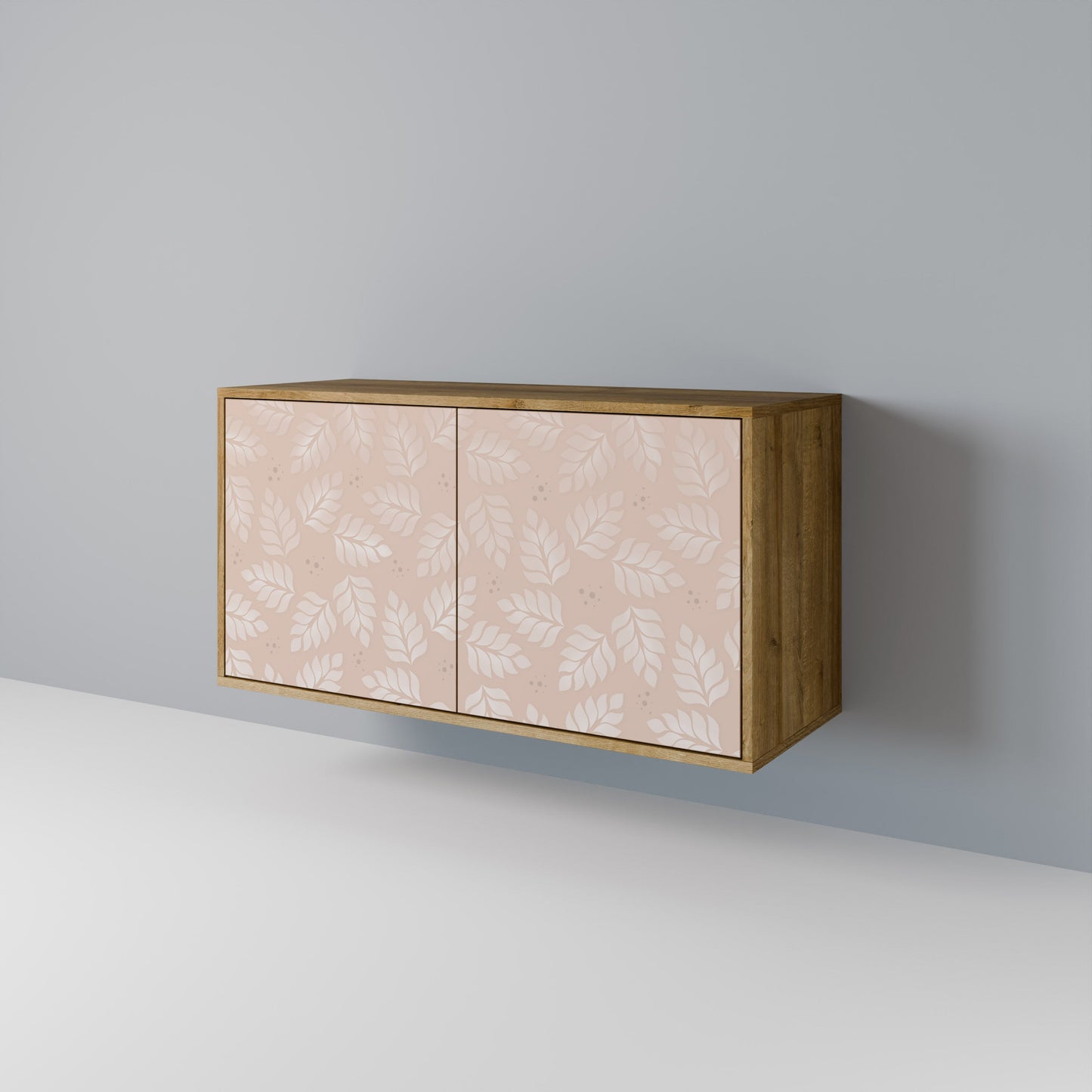 Credenza LEAVES ON BEIGE a 2 ante effetto rovere
