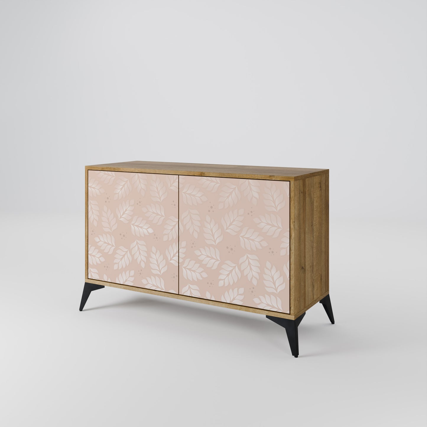 Credenza LEAVES ON BEIGE a 2 ante effetto rovere